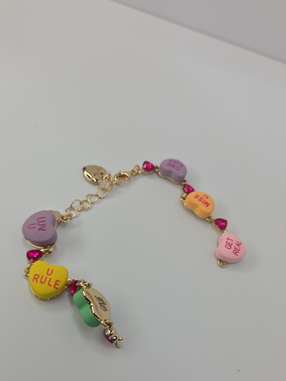 💕▪️Betsey Johnson ▪️(broken Link ) ❌️Damaged❌️ Think Pink Candy Bracelet - Picture 7 of 8